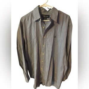 Ralph Lauren 100% Cotton Men's Light Blue Button Down Shirt